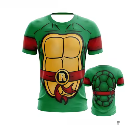 Ninja Turtles Complete Set Four Brothers 3D Printed T-shirt Bandai Series Kids/Adult Sports Entertai