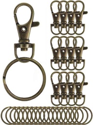 24入組/套簡約風鐵龍蝦扣首飾配件適用於手環項鍊鑰匙圈製作