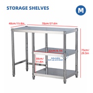 Gas Stove Rack Stand With Lababo Organizer Stainless Steel Kitchen Table Double Burner Storage Rack 