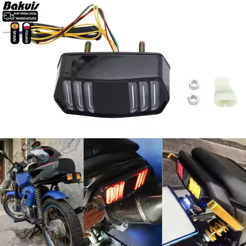 Motorcycle LED Rear Turn Signal Tail Stop Light Lamps Integrated for Honda MSX125 CBR650F CTX700 CTX