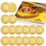 15Pcs Bitcoin Coin, Bitcoin Commemorative Coin, Blockchain Cryptocurrency, Collectible Coin with Pro