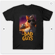 Men's 100% Cotton Round-Neck Short-Sleeve T-Shirt with 【The Bad Guys 2】Anime movie  Print
