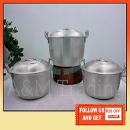 XL CALDERO / KALDERO Double Handle ALUMINUM pot thick/makapal cookware (1pc) (ST)