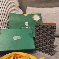 GOYARD 新款 Grenelle 系列帆布 LOGO牛皮護照夾
