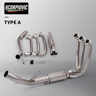 Motorcycle Exhaust Muffler Modify 675SRR Exhaust Escape Front Link Pipe For CFMOTO 675SR 675R 675NK