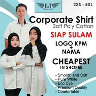 (SIAP SULAM) Baju Korporat KPM/ KPM Uniform / Baju KPM sekolah / LATEST DESIGN untuk Guru / Putih + 