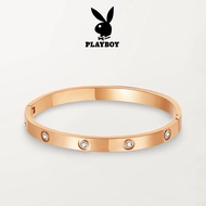 สร้อยข้อมือ PLAYBOY Jewelry กำไลข้อมือคู่ สวยหรู ทนน้ำ สร้อย ข้อมือ ทอง ไม่ซีดจาง ของขวัญสุดพิเศษ กำ