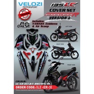 COVERSET LC135 V2 ORIGINAL VELOZI EXCITER R VIETNAM HITAM MERAH BLACK RED