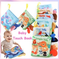 Baby Touch Book Wear-resistant Toddler Early Learning Busy Book Baby Cloth Book 3D Tail Buku Bayi