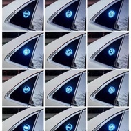Car Triangle Window Modified Luminous Ornaments Car Atmosphere Light LED Decoration C-Pillar Small W