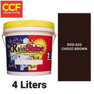 Rain or Shine Elastomeric House Latex Waterproofing Paint Choco Brown 4 Liters Gallon