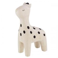 補貨中日本T-Lab 手工木製 立體 動物 木質 擺飾 裝飾品 玩具-長頸鹿