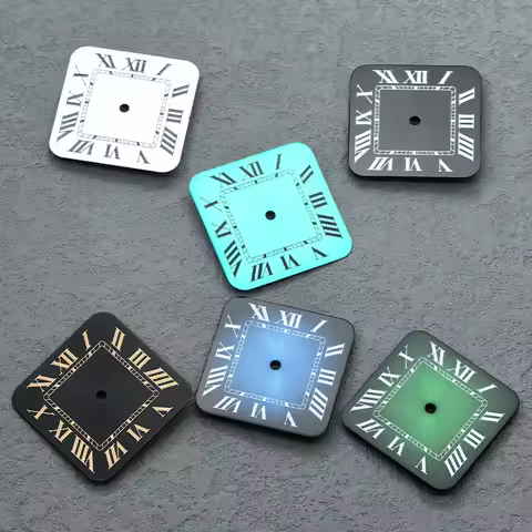 NH35 Dial 27mm Square Dial Santos Dial and Watch Hands Fits for NH35 NH36 4R 7S26 Movement Watch Dia