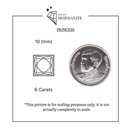 Square Princess Moissanite Diamond D-Color VVS1 {0.8ct- 6ct} - เพชรโมอีส สี่เหลี่ยม/เพชรโมซาไนท์ สี่