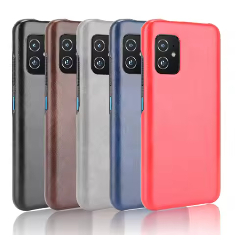 For Asus Zenfone 8 Zenfone8 ZS590KS Case PU Leather Skin Hard Back Cover Matte Phone Case for Asus Z
