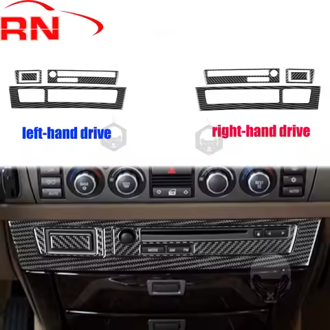 For BMW 7 Series E65 2002-2008 Modified Carbon Fiber Radio Cover Interior Piano Black Accessories St