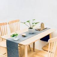 長桌巾/餐桌布/有機棉/環保紗/可訂製專屬尺寸/灰/黑/米色