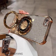 Case For iPhone 7 iPhone 8 iPhone 6 iPhone 6s CD stand TPU electroplated glitter luxurious pressure 