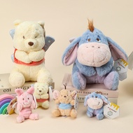 Secara Rasmi Lesen Pooh Family Puff Eeyore Piglet Pooh Stuffed Plush Toy Keychain