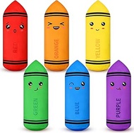 Soulchen 6 Pieces Crayon Plush Toy for Kids Classroom Crayon Decoration Back to School Pillow Toddle