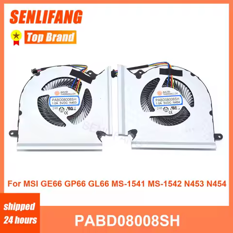 PABD08008SH N453 N454 Laptop GPU Cooling Fan CPU Cooler New For MSI GE66 GP66 GL66 MS-1541 MS-1542