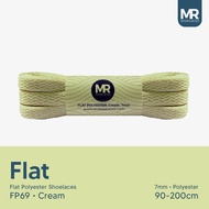 MR Shoelaces FP69 Cream (Cream) Flat Polyester Shoelaces 7mm 80cm 90cm 100cm 120cm 130cm 150cm 180cm