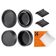 K&F Concept Nikon F-mount Body Cap*2 + Lens Rear Cap*2 + Hot Shoe Cap*2 + Cleaning Cloth*1 Compatibl