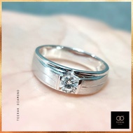 แหวนเพชร Diamond แท้ 100% (ไม่แท้ยินดีคืนเงิน) ทองคำแท้ 18K แหวนเพชรหรู (TEERAK) PLATINUM ( ทองคำขาว