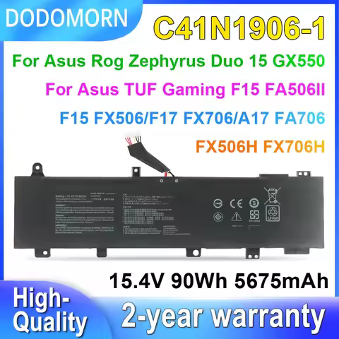 C41N1906-1 For ASUS Rog Zephyrus Duo 15 GX550 TUF Gaming F15 FA506II F15 FX506 FX506H F17 FX706 FX70
