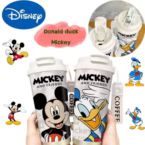 Disney Mickey Donald duck High Color Creative Large Capacity Thermos Cartoon New Stainless Steel Car