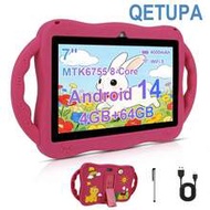 7-Inch Android 14 Kids Tablet, Deer Design Children's Tablet, Early Education Tablet With Shockproof