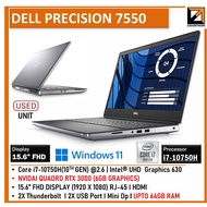 Dell Precision 7550 GAMING (1 YEAR WARRANTY T&C)Core i7 10th Gen NVIDIA RTX 3000 (6GB GPU) 15.6" inc