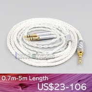 LN006567 2.5mm 4.4mm XLR 8 Core Silver Plated OCC Earphone Cable For Hifiman Sundara Ananda HE1000se HE6se he400i he400se Arya