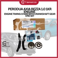 PERODUA AXIA BEZZA 1.0 1KR ENGINE  ENGINE TIMING CHAIN WITH CRANKSHAFT GEAR ONE SET