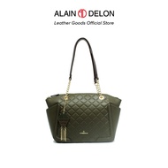 ALAIN DELON LADIES QUILTED SHOULDER HANDLE BAG WITH KEY CHAIN - AHB1033PN3MC3