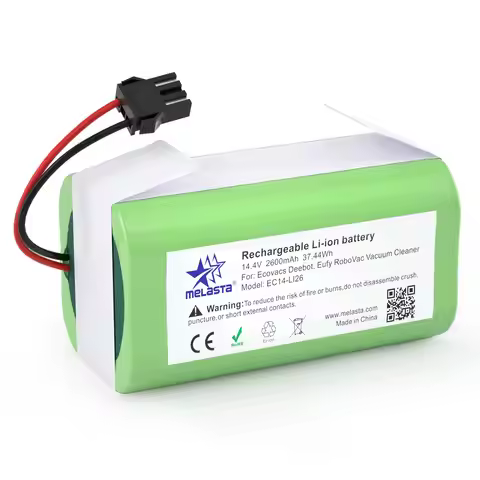 Melasta 14.4V 2600mAh Li-ion Battery for Conga Excellence 950 990 1090 1790 1990 Deebot N79S N79 DN6