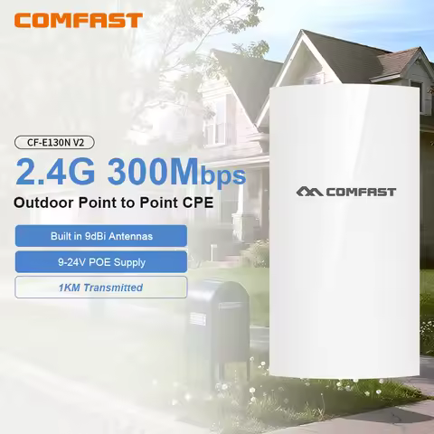 COMFAST 300Mbps Outdoor Wireless Bridge CPE 2.4GHZ 1KM Long Range Point to Point WI-FI Signal Extend