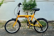 จักรยานพับได้ญี่ปุ่น - ล้อ 20 นิ้ว - Single Speed - Hummer - สีเหลือง [จักรยานมือสอง]