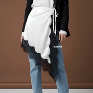 HANNIE - PALACE Layering Satin Lace Skirt | Lace Silk Skirt | Lace Skirt Satin Skirt Silk Skirt Lace