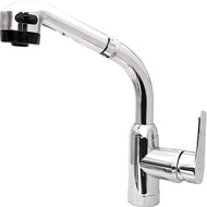 BLUEWATER 抽拉式廚房水龍頭 銀灰色 BLE-900  寬32cm 高34cm 金屬軟管長度50cm  1個