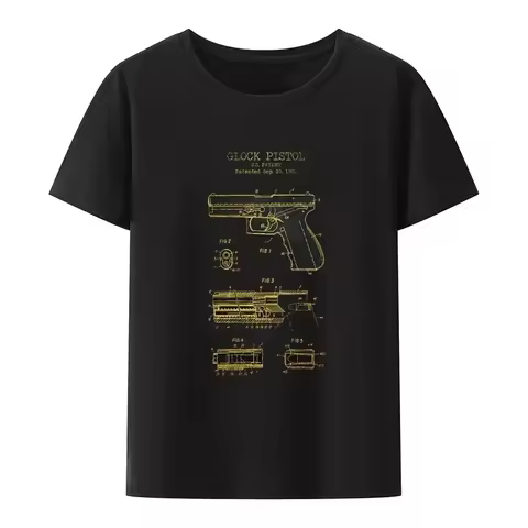 Military Grunt 14 Glock 17 1985 Patent Print T Shirt Humor Novelty Men Women Short-sleev Breathable 