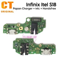 Mic Charger Connector Board + handsfree INFINIX ITEL S18 - Flexible Flexible Flexible Connector Conn