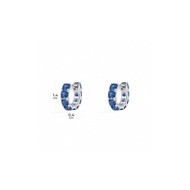 [Shopee Special Selection] Blue Square Small Earrings Luxurious Elegant Earrings 9FVP 6ba