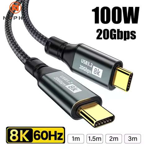 USB 3.2 Gen 2 Type C to C Cable For iPhone 15 Pro Max Macbook iPad Samsung TV Hard drive PD 100W Dat