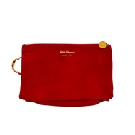 【二手】 Salvatore Ferragamo Vara RIBON化妝多功能旅行包迷你手袋收納袋配件包RED