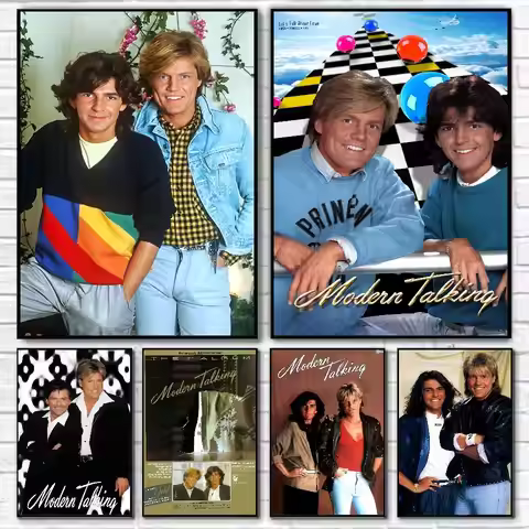 Hot Band M-Modern Talking Poster HD Home Decor Sticky Wall Waterproof Home Living Room Bar Aesthetic