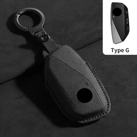 Suede Leather Car Remote Key Case Cover Shell For BMW 7 Series G70 G09 XM U06 G81 M3 i7 X7 G07 LCI i