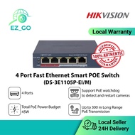 [Switch] Hikvision 4 port DS-3E1105P-EI/M , 8 port DS-3E1309P-EI/M Fast Ethernet Smart POE Switch For IP phone &amp; more