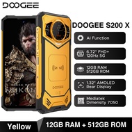 DOOGEE S200 X 5G 12GB 512GB Rugged Phone MTK Dimensity 7050 10100mAh 33W battery 6.72” FHD+120Hz IPS