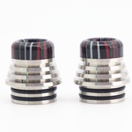 Original YUHETEC 810 Tower Stainless Steel + Black Resin drip tip 2pcs (MULTI-A)